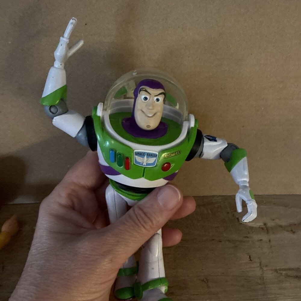 Vintage 1999 McDonalds Toy Story Woody Plus Buzz 5” Figures Action Movements - Picture 8 of 10